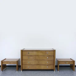 Cassettiera in pelle di capra vintage