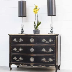 Cassettiera nera Luigi XV