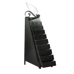 Cassettiera Passo D'Ombra in legno laccato nero opaco