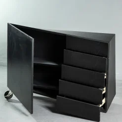 Cassettiera W Il Toro in Rovere Nero Laccato