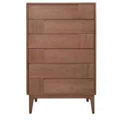 Cassettone scandinavo marrone a sei cassetti Dovetail