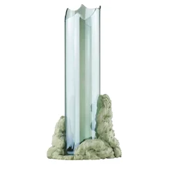 Catharsis Vaso scultoreo in vetro salvia #1