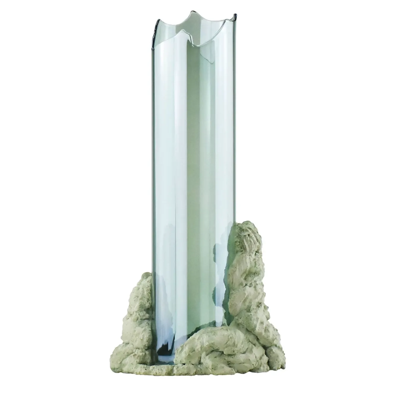 Catharsis Vaso scultoreo in vetro salvia #1