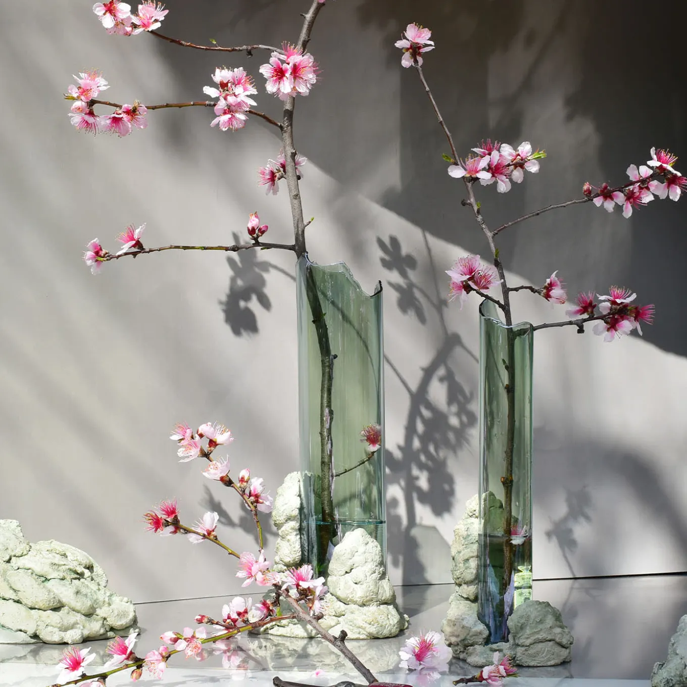 Catharsis Vaso scultoreo in vetro salvia #1