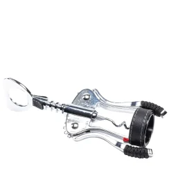 Cavatappi con inserti in ecopelle nera e corda