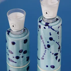 Celeste e Totem Blu con Candela profumata Fragranza Agrumeto