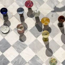 Centrotavola Alchimie in vetro di Murano Black Emperador