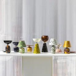 Centrotavola Alchimie in vetro di Murano Black Emperador