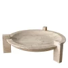 Centrotavola Block Stand Basso in Travertino