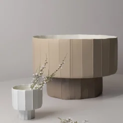 Centrotavola Coppa Ninfea Corteccia e A17/Sabbia Scuro