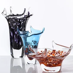 Centrotavola in vetro arancione Bloom