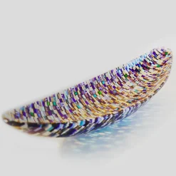 Centrotavola in vetro di Murano blu Gondola Sunshine di Andrea Orso