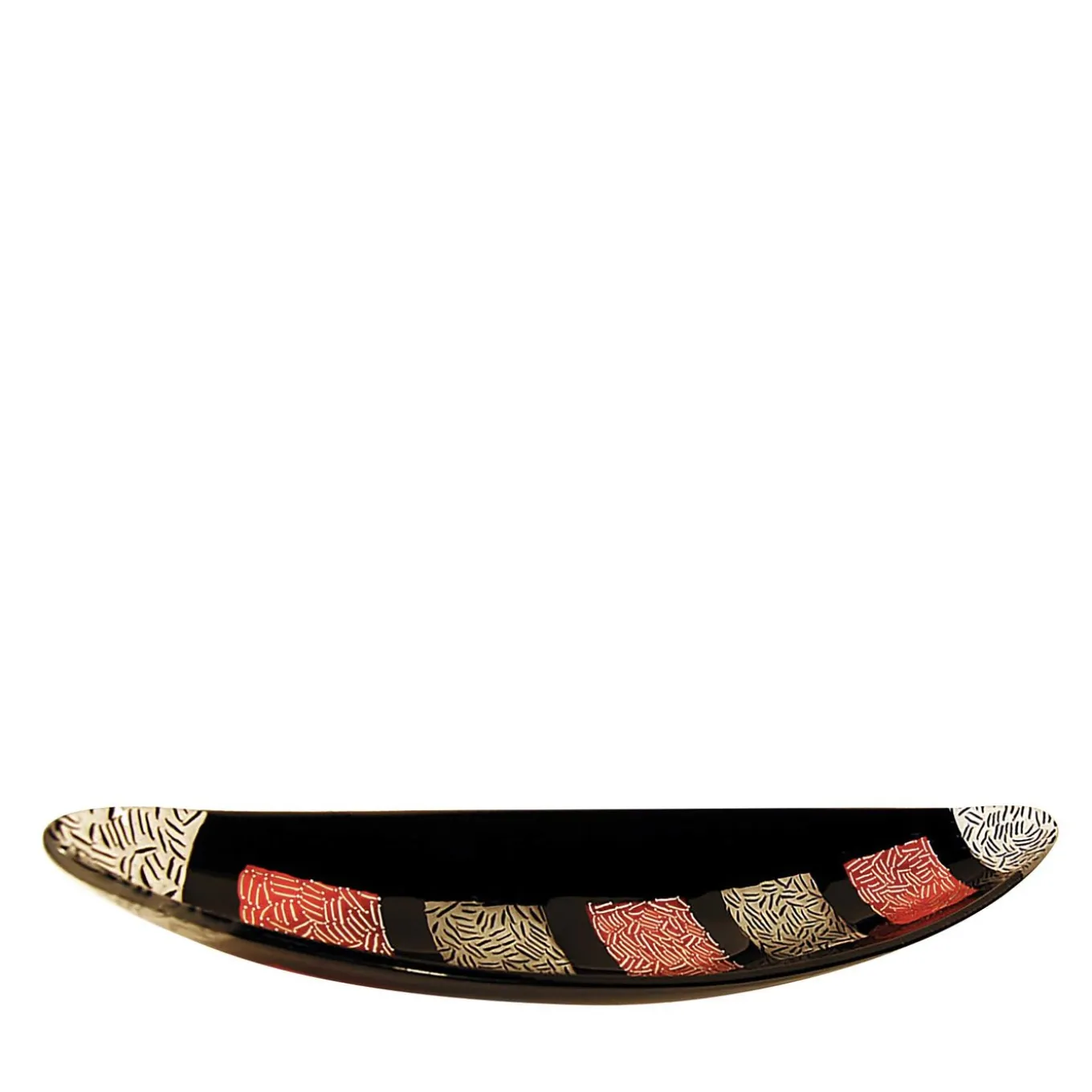 Centrotavola in vetro di Murano con filigrana Gondola