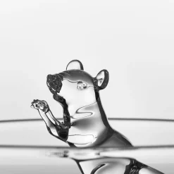 Centrotavola in Vetro Trasparente Little Mouse #2