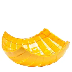 Centrotavola medio in rete giallo di Enzo Mari