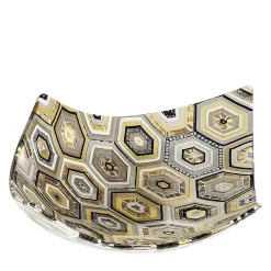 Centrotavola Rombo esagonale in vetro di Murano oro di Andrea Orso