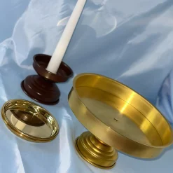 Centrotavola Rotondo in ottone spazzolato