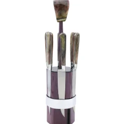 Ceppo di coltelli in amaranto ed ebano