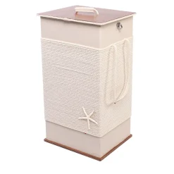 Cestino crema grande e quadrato