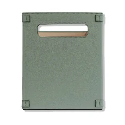 Cestino da Guardaroba in pelle Verde Smeralda