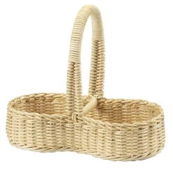 Cestino di vimini Petunia con ampolle di olio e aceto