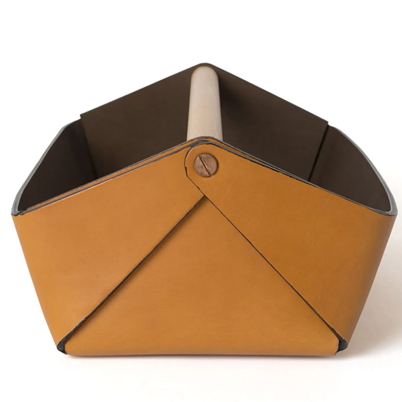 Cestino grande ocra Gino di Cristian Loddo