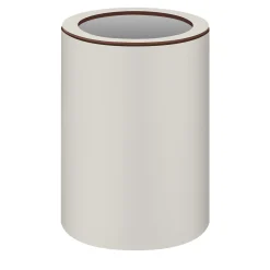 Cestino In Pelle Bianca