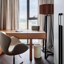 Cestino In Pelle Bianca