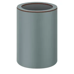 Cestino In Pelle Blu Cielo