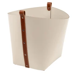 Cestino in pelle grande Ovo