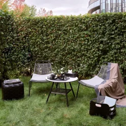 Cestino in pelle Riga cioccolato e cappuccino