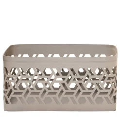 Cestino in pelle Vienna 16 Bianco