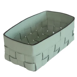 Cestino Piccolo Bottega in pelle Nubuck Verde Smeralda