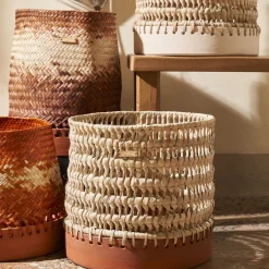 Cestino rigido nudo e arancione