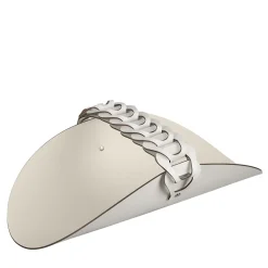 Cestino Riviera in pelle Bianco e Panna Cotta