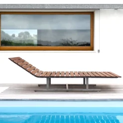 Chaise longue a slitta per esterni