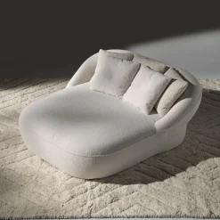 Chaise Longue Compatta Havana Bianca di Palomba Serafini