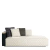 Chaise longue Egon in tessuto Discipline e pelle Aida