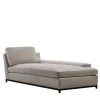 Chaise longue in tessuto grigio Hugo