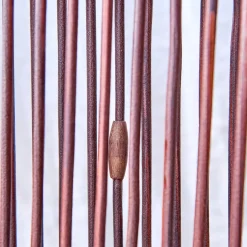 Chaise Okoume Legno e pelle marrone Chaise Longue