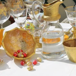 Ciotola Capriccio in oro 24K e cristallo