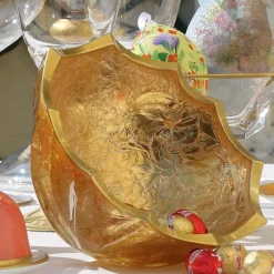 Ciotola Capriccio in oro 24K e cristallo