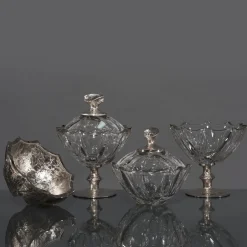 Ciotola Capriccio in platino e cristallo