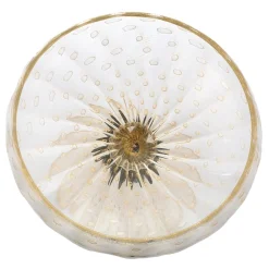 Ciotola con piede in oro 24 carati e nero