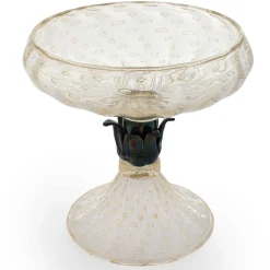 Ciotola con piede in oro 24 carati e nero