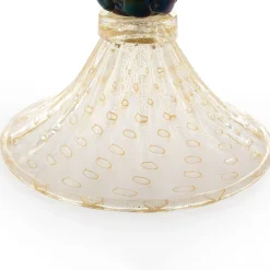 Ciotola con piede in oro 24 carati e nero