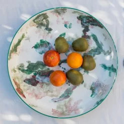 Ciotola grande da centrotavola in ceramica dipinta a mano Apollo