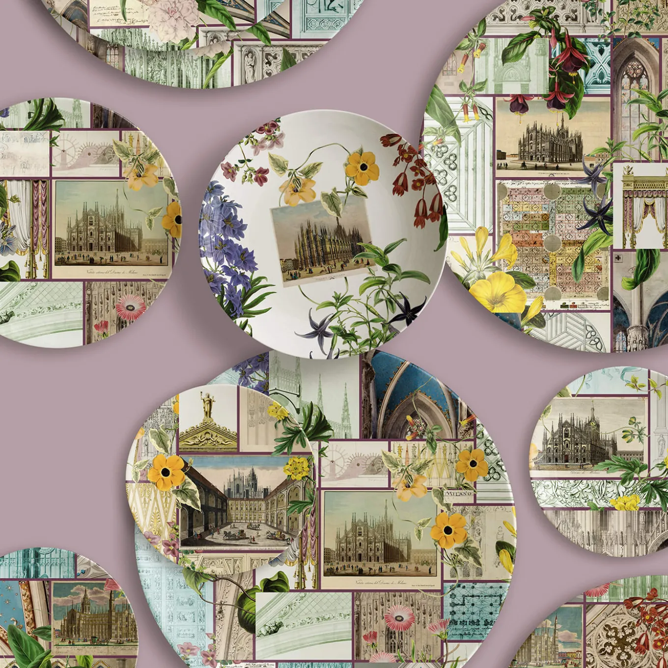 Ciotola grande in porcellana La Storia Infinita con Duomo di Milano