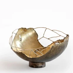 Ciotola in ottone con corteccia