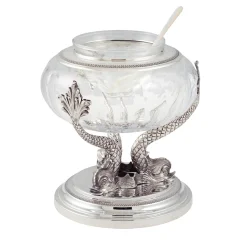 Ciotola per Caviale in Argento Sterling Delfini